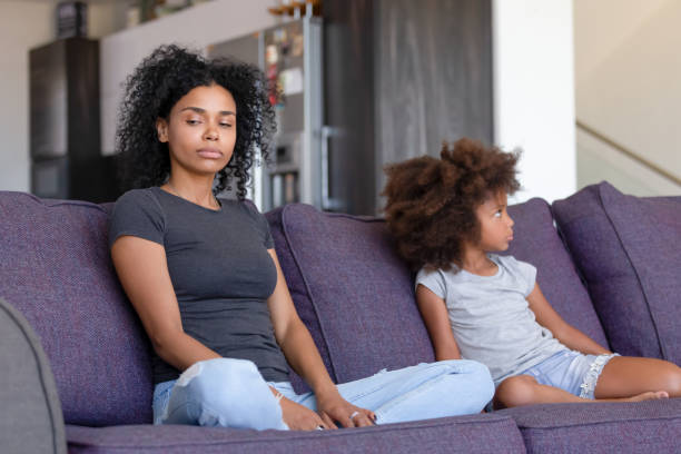 istock Offended black mom and daughter avoid talking after fight 1151287198