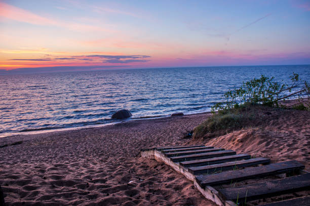 istock Picturesque sunrise on the sea 1151288085