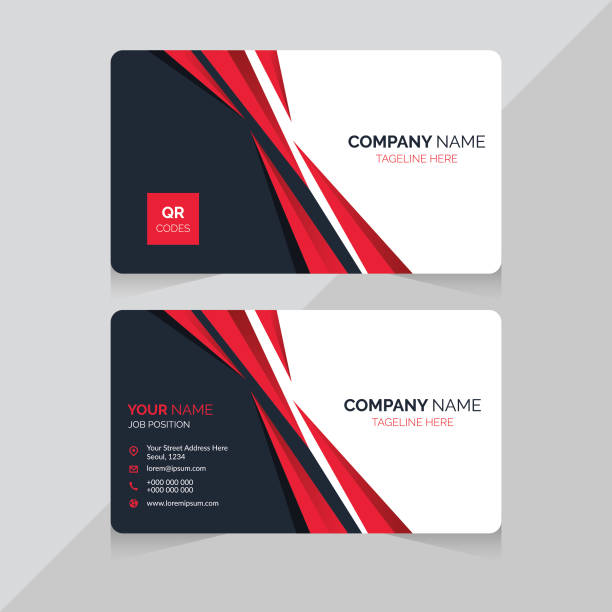Business card template. Double sided design Modern and Clean Business Card Template. Double sided design visit card stock illustrations