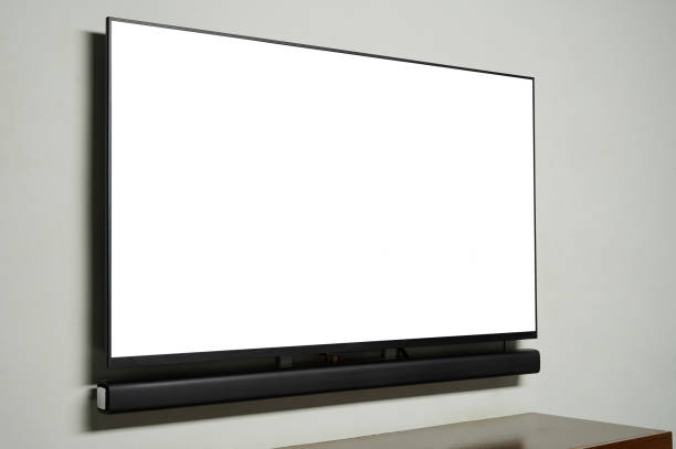 istock Falt tv hang on wall side view 1151295931