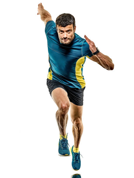 istock mature man running runner jogging jogger isolated white background 1151296837