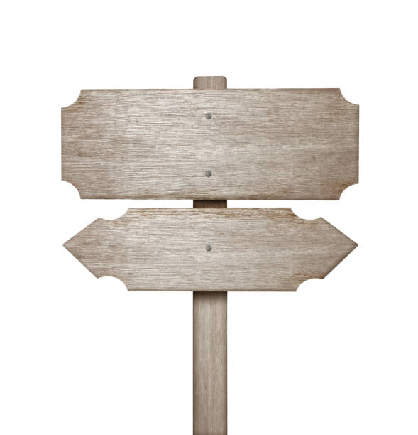 istock Wooden sign isolated on white 1151297624