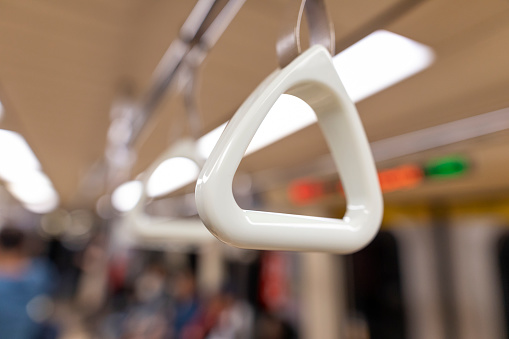 Handles for Commuter Passengers on a Train