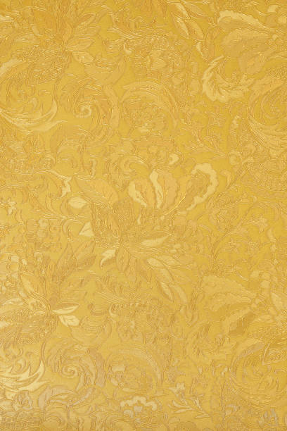 istock Golden floral ornament brocade textile pattern 1151302177