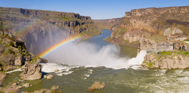 istock Aerial View Color Rendering Shoshone Falls Idaho Generating Rainbow 1151304526