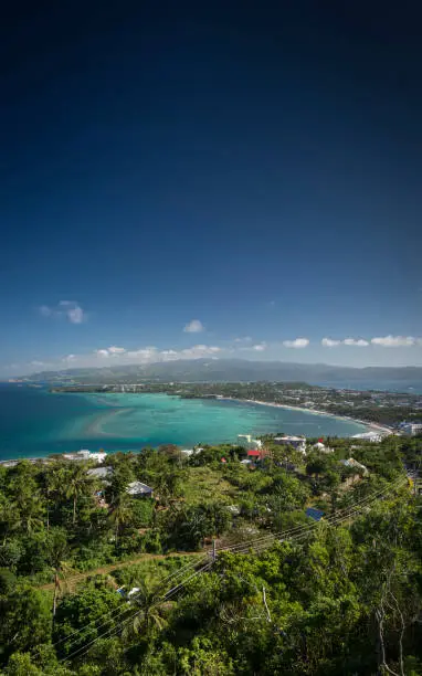 Photo of view of tropical boracay island landscape and coast in the philippines