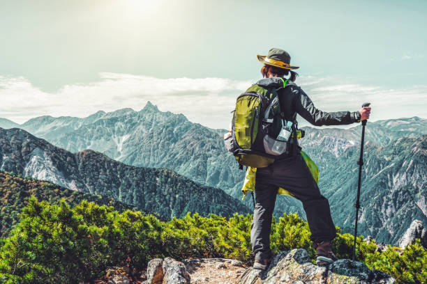 istock Hiker do trekking activity on mountain in Japan. 1151311136