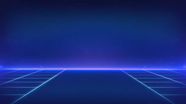 istock Retro Sci-Fi Background Futuristic landscape of the 80`s. Digital Cyber Surface. Suitable for design in the style of the 1980`s 1151318222