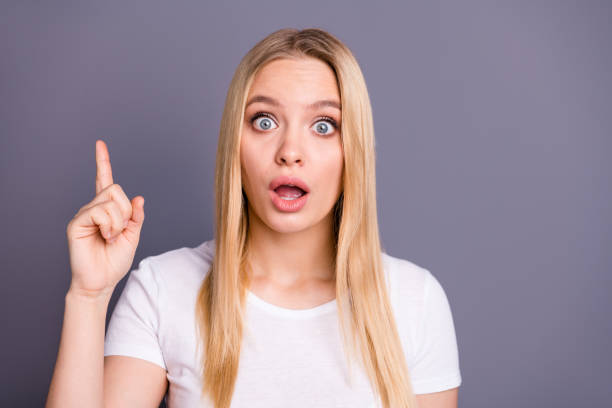 istock Portrait funny funky lovely sweet people studying learning decide choose solution solve task astonished impressed incredible news information raise hands up fashionable outfit isolated grey background 1151318799