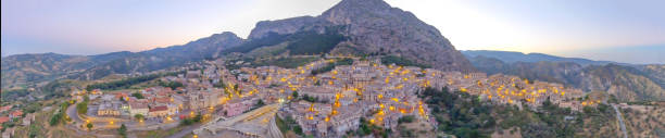 istock Stilo from the air, panoramic view at sunset - Calabria, Italy 1151322048