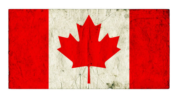 Grunge flag of Canada background isolated