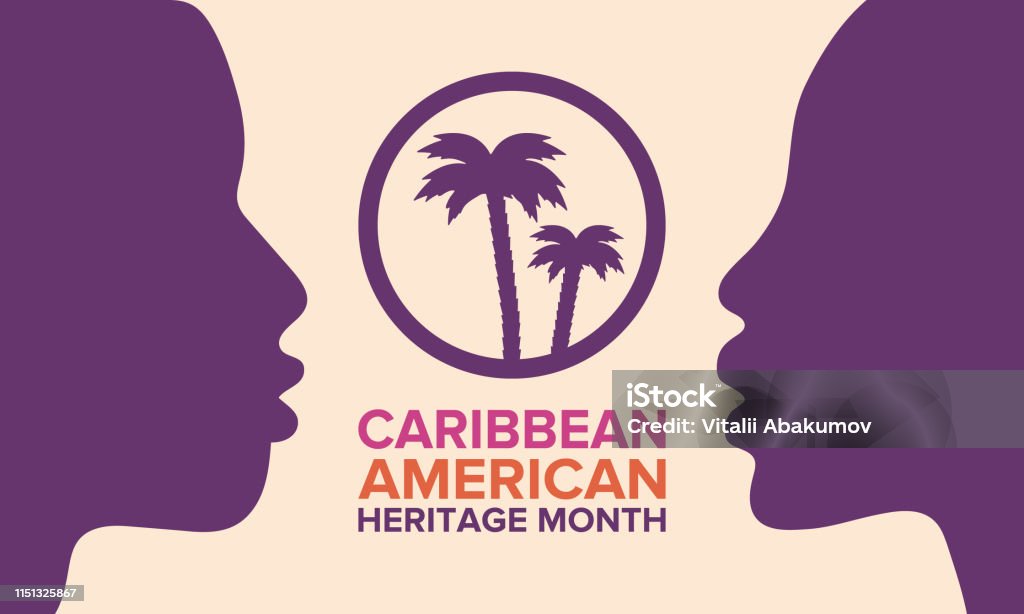 Caribbean American Heritage Month in June. Culture Month to the people of America. Celebrate annual with festival. Happy holiday. Poster, card, banner and background. Vector ilustration American Culture stock vector