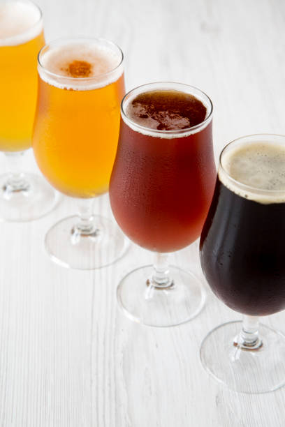 istock Cold craft beer assortment, side view. Close-up. 1151326754