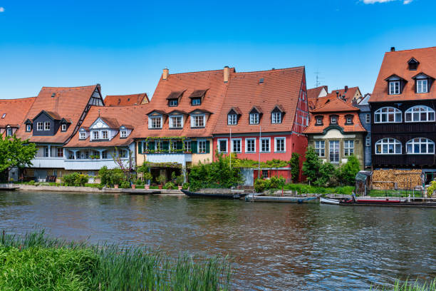Little Venice at Bamberg in Bavaria, Germany Little Venice, historic quarter on the shore of Regnitz river at Bamberg in Bavaria, Germany klein venedig photos stock pictures, royalty-free photos & images
