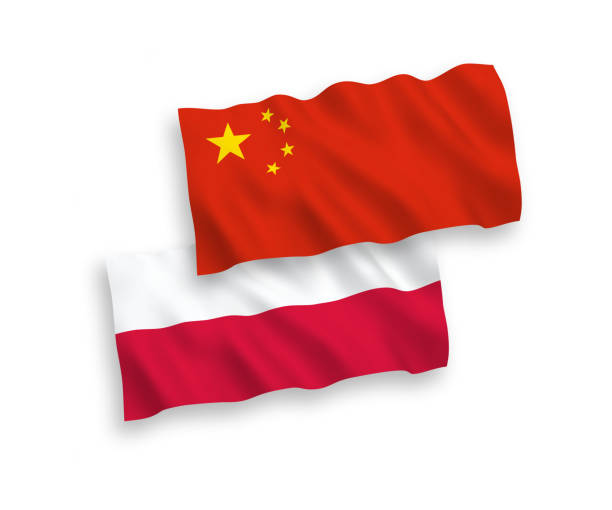 istock Flags of Poland and China on a white background 1151332782