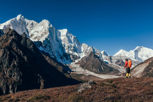 istock Hiking in mountain of Himalayas 1151337983