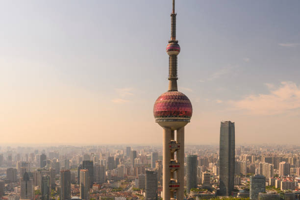 istock Shanghai China at sunset 1151338319