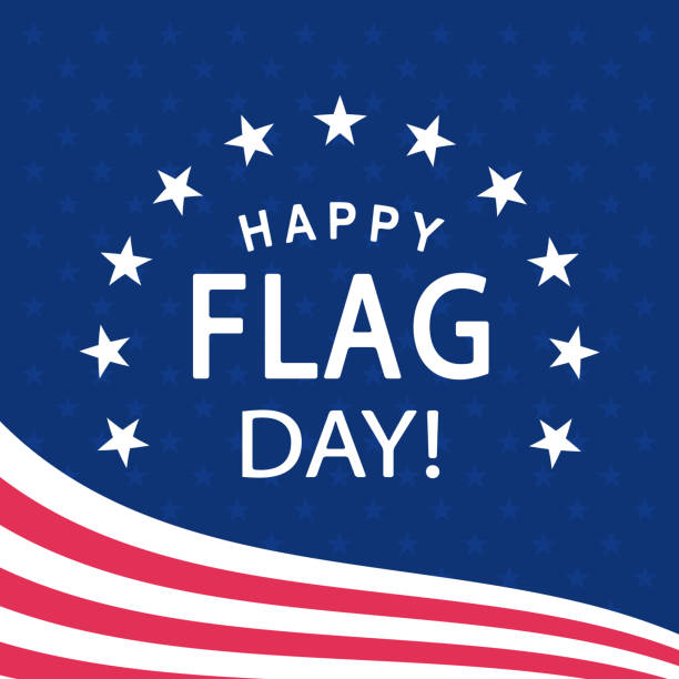 happy flag day poster - flag day stock-grafiken, -clipart, -cartoons und -symbole