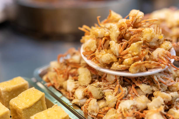 Seafood crabs at a market in Taipei