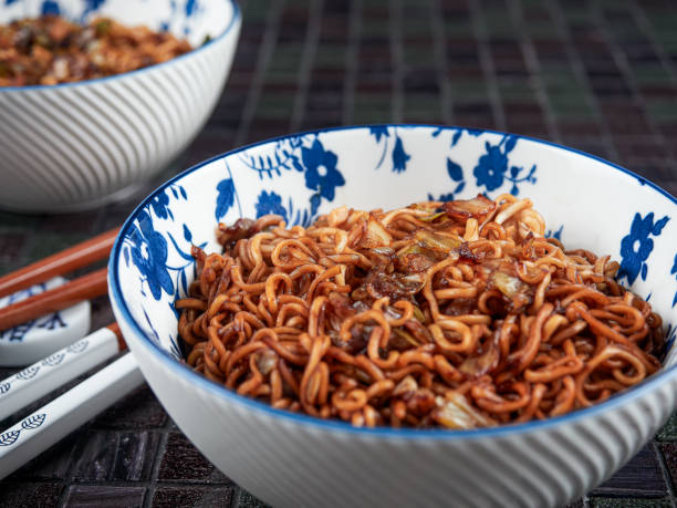 istock Soba Noodles with Yakisoba Sauce, close-up view 1151352552