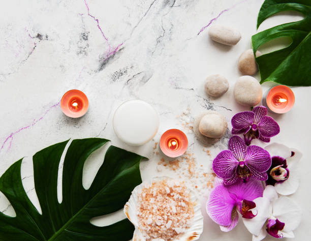 istock Natural spa ingredients with orchid flowers 1151353275