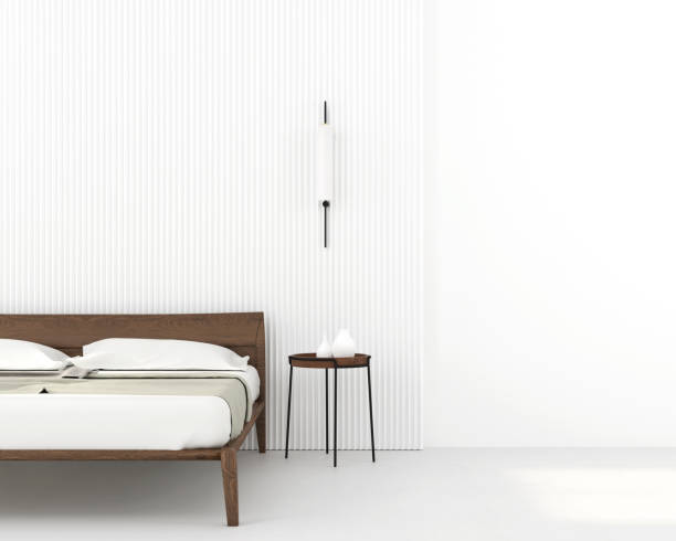 istock White bedroom with a wooden bed 1151354835
