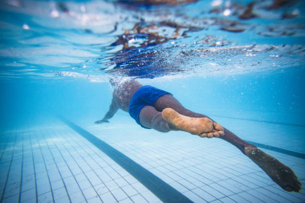 istock Underwater image of a male swimmer 1151358361