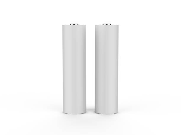 istock Blank power battery, empty aa acumulator, clear cylinder ecology battery mock up template on isolated white background, 3d illustration 1151358902