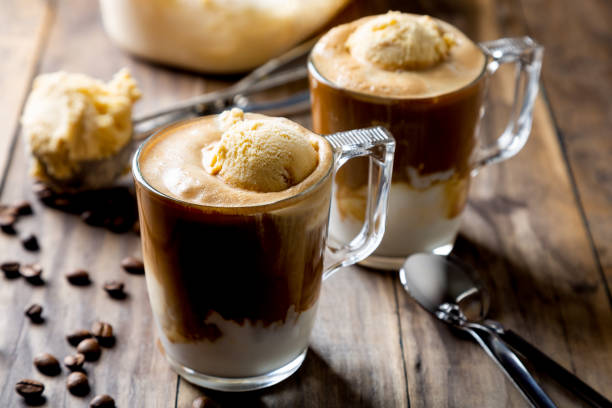 istock Iced coffee with vanilla ice cream 1151360599