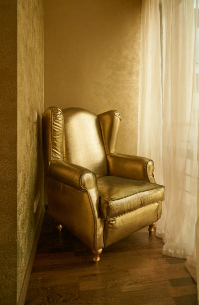istock Gold color armchair 1151360618