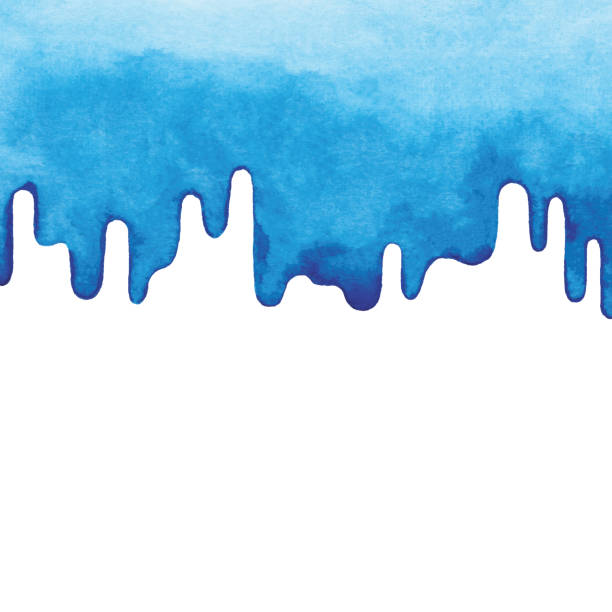 illustrations, cliparts, dessins animés et icônes de fond bleu coulant vers le bas - splashing water drop white background