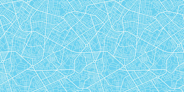 City map navigation City map navigation seamless texture city life illustrations stock illustrations