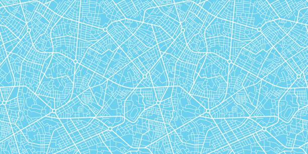 City map navigation City map navigation seamless texture city map stock illustrations