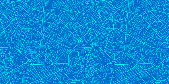 Blue City Map seamless texture