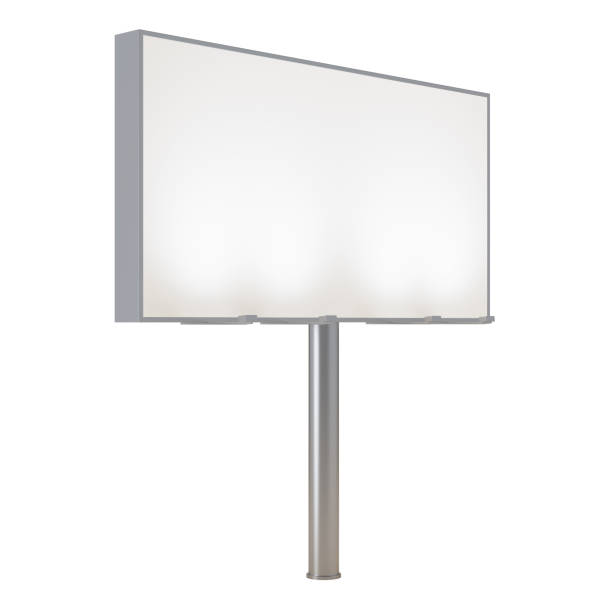 istock Blank billboard isolated on white background. Mockup. 3D rendering. 1151370649
