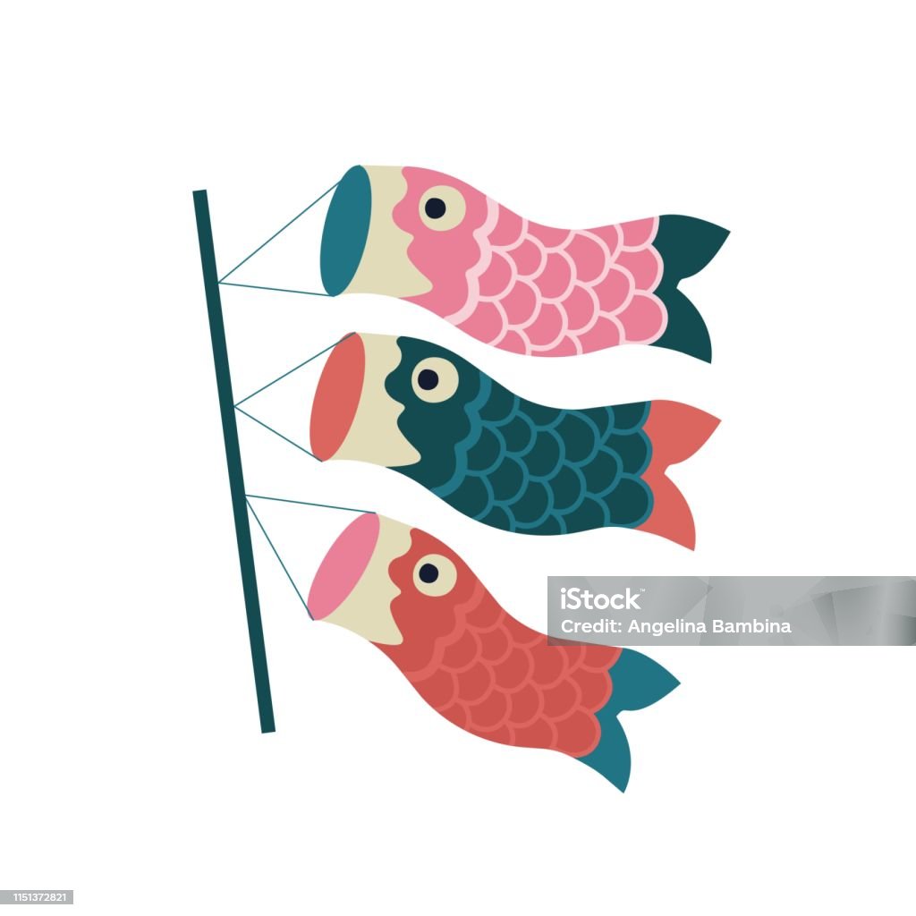 Koinobori Carp Streamer Fish Kites Traditional Japanese