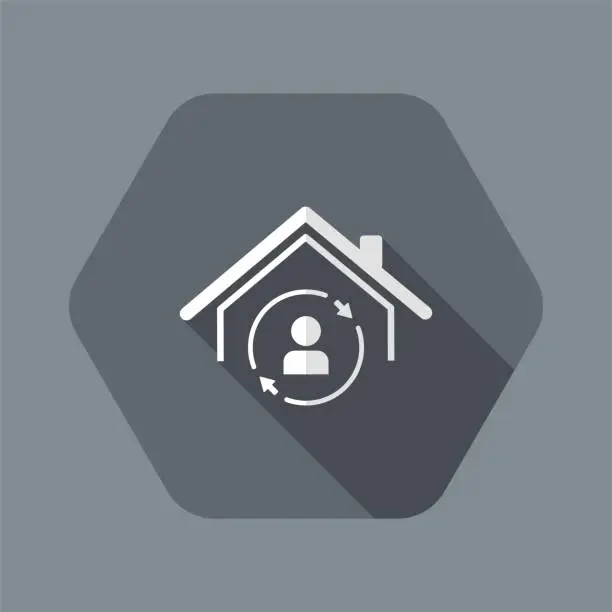 Vector illustration of House full protection - Vector web icon