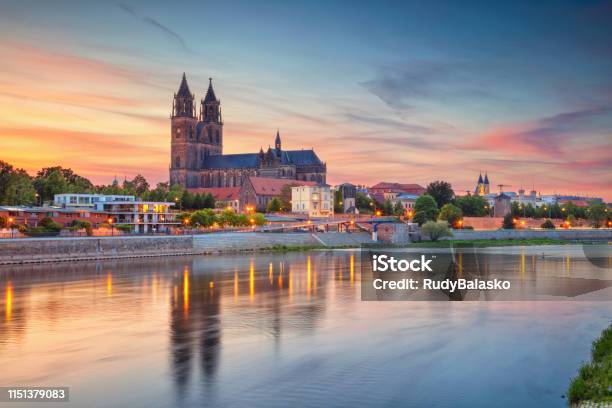 Magdeburg Germany Stock Photo - Download Image Now - Magdeburg, Cathedral, Elbe River