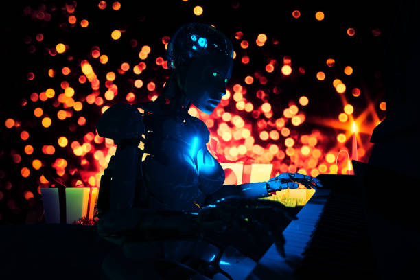 istock AI play piano in Christmas 1151379892