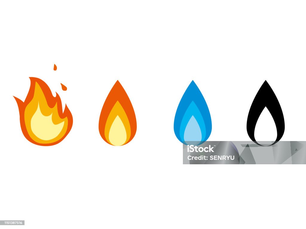 화재 Icons1 불길에 대한 스톡 벡터 아트 및 기타 이미지 - 불길, 천연가스, 아이콘 - Istock