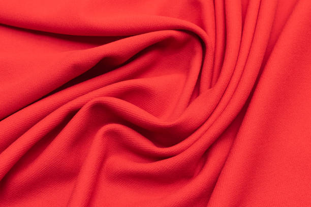 istock Wool textured fabric of bright red color 1151388257