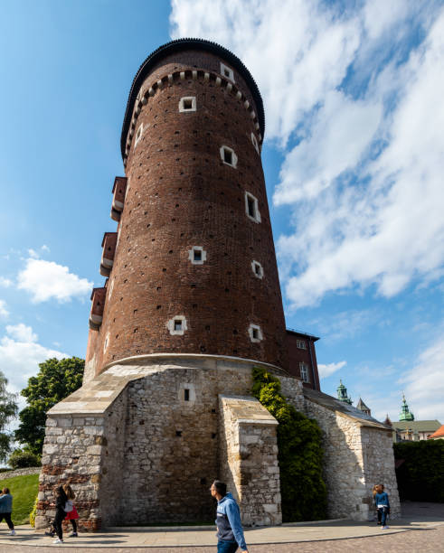 Krakow / Poland - may 08 2019: Medieval Wawel castle complex on Wawel hill in Krakow