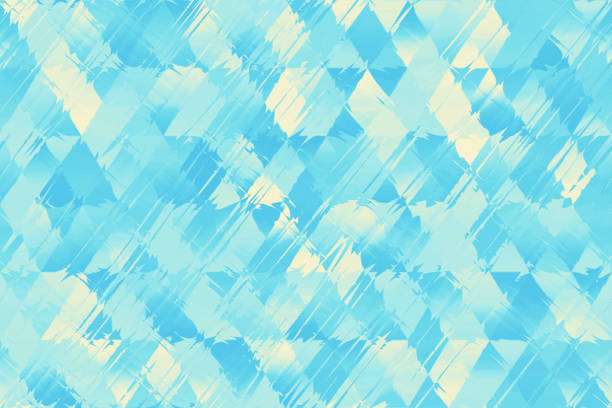 istock Pastel Blue Yellow Diamond Seamless Pattern Summer Triangle Rhomb Distorted Geometric Texture 1151391514