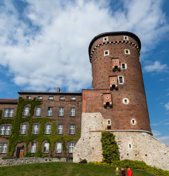 Krakow / Poland - may 08 2019: Medieval Wawel castle complex on Wawel hill in Krakow