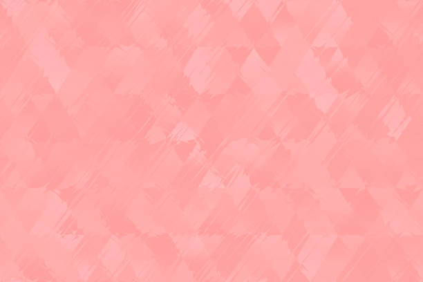 millennial pink pale diamond seamless pattern spring pastel coral peachy triangle rhomb distorto cute geometric texture - seamless make up blush cosmetics foto e immagini stock
