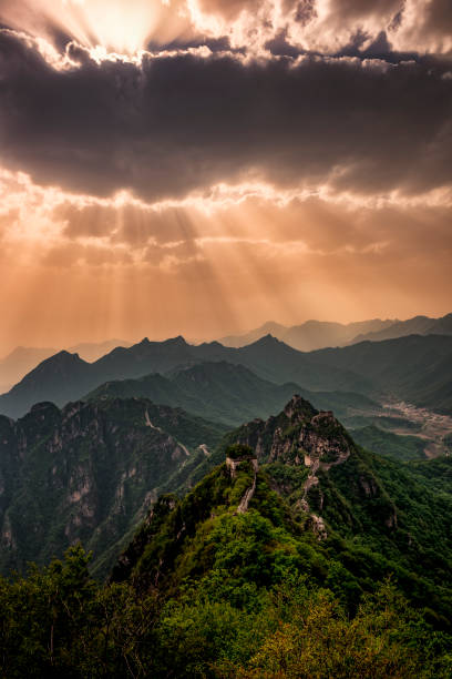 istock Clouds Partially Hiding the Sun at the Great Wall 1151393947