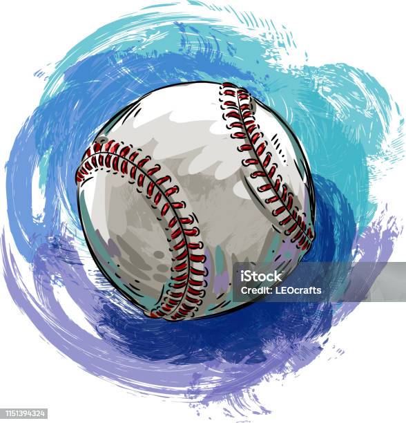 Baseball Drawing Stock Illustration - Download Image Now - Baseball - Ball, Painting - Art Product, Sketch