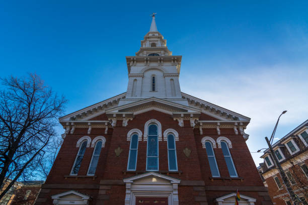 old historic church in maine