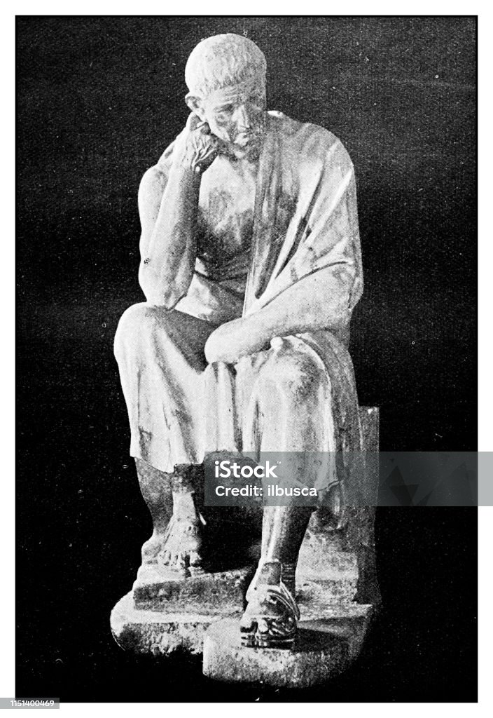 Atlas of Classical Portraits - Greek: Statue of Aristotle Aristotle stock illustration Atlas of Classical Portraits - Greek: Statue of Aristotle Aristotle stock illustration