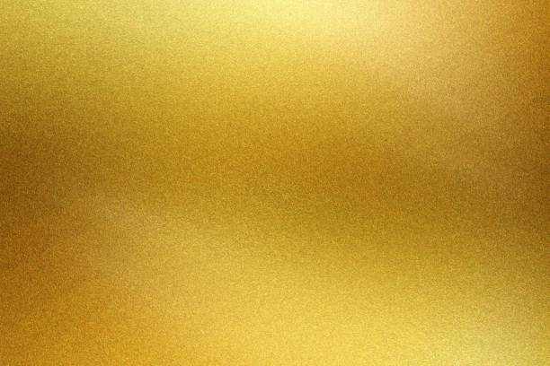 istock Brushed golden metal foil surface, abstract texture background 1151400540